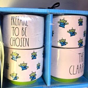 Rae Dunn Disney Toy Story Ramekins Prepare to Be Chosen, The Claaaaw, Stacking!